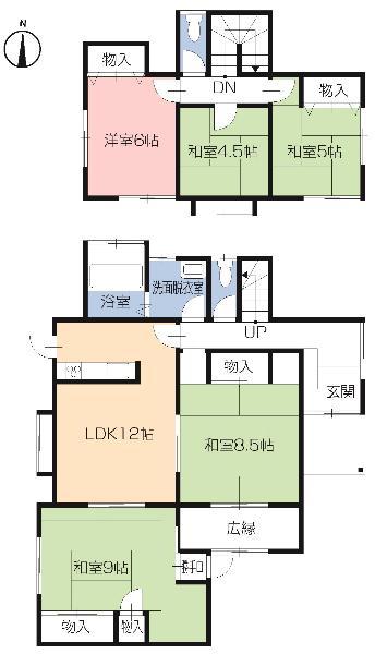 Floor plan. 19,800,000 yen, 5LDK, Land area 200.16 sq m , Building area 113.34 sq m