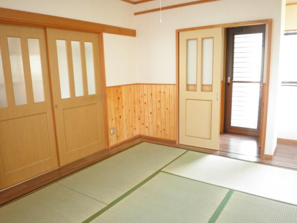 Non-living room. Sliding door ・ Sliding door ・ wall ・ Re-covered ceiling Cross ・ Tatami mat is already sorting.