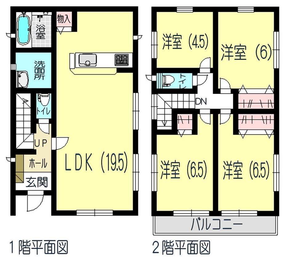 Floor plan. 15.8 million yen, 4LDK, Land area 147.19 sq m , Building area 95.58 sq m