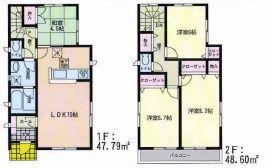 Floor plan. 15.8 million yen, 4LDK, Land area 153.95 sq m , Building area 96.39 sq m   ◆  ◆ Face-to-face kitchen with family and communication while the cuisine can be taken!