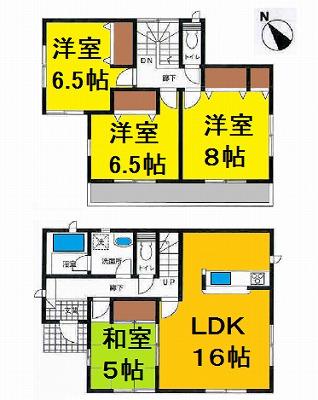 Floor plan. 21,800,000 yen, 4LDK, Land area 173.07 sq m , Building area 98.82 sq m