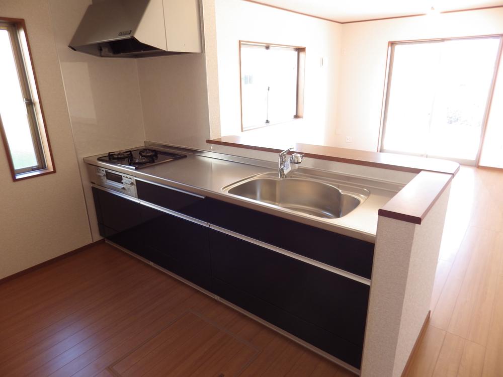 Kitchen. System kitchen with a storage drawer type