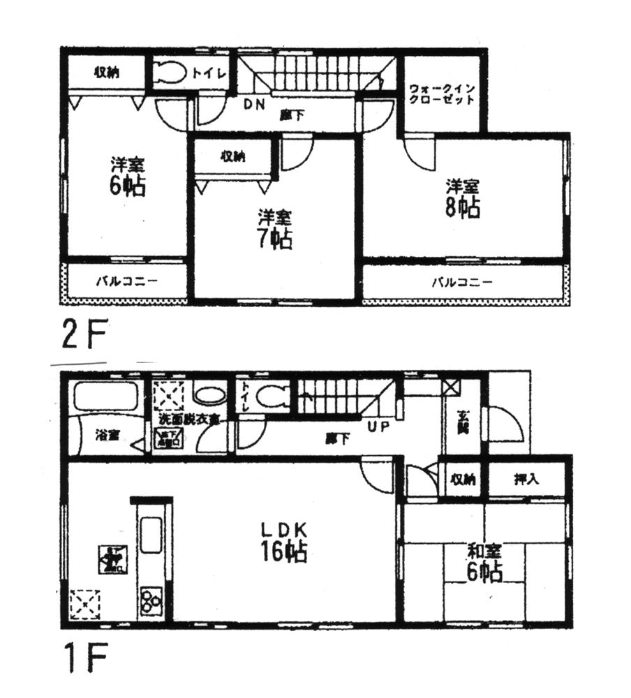Floor plan. 22,980,000 yen, 4LDK + S (storeroom), Land area 197.41 sq m , Building area 105.99 sq m