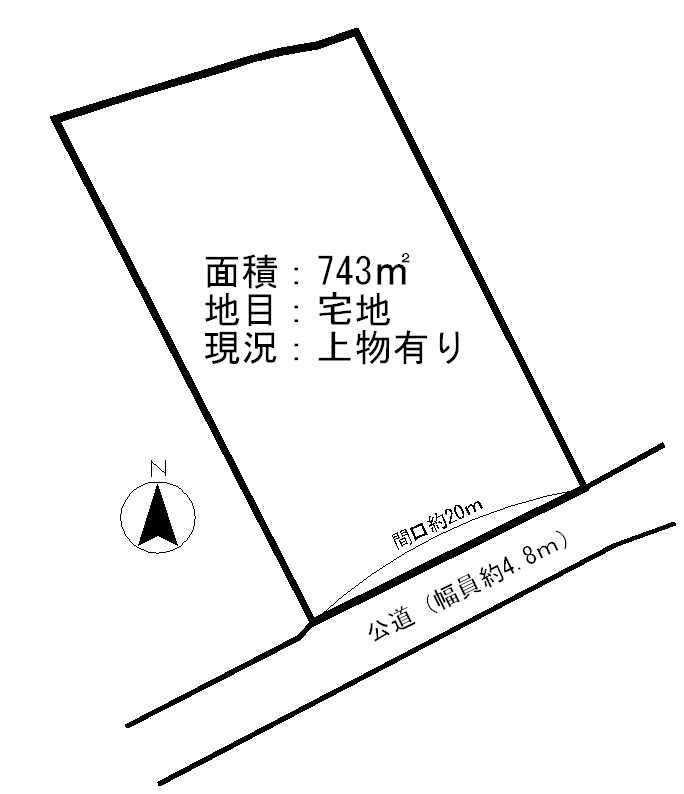 Compartment figure. Land price 32 million yen, Land area 743 sq m
