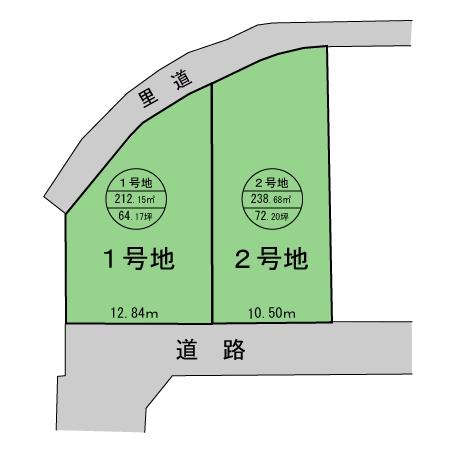 Compartment figure. Land price 9.8 million yen, Land area 212.15 sq m