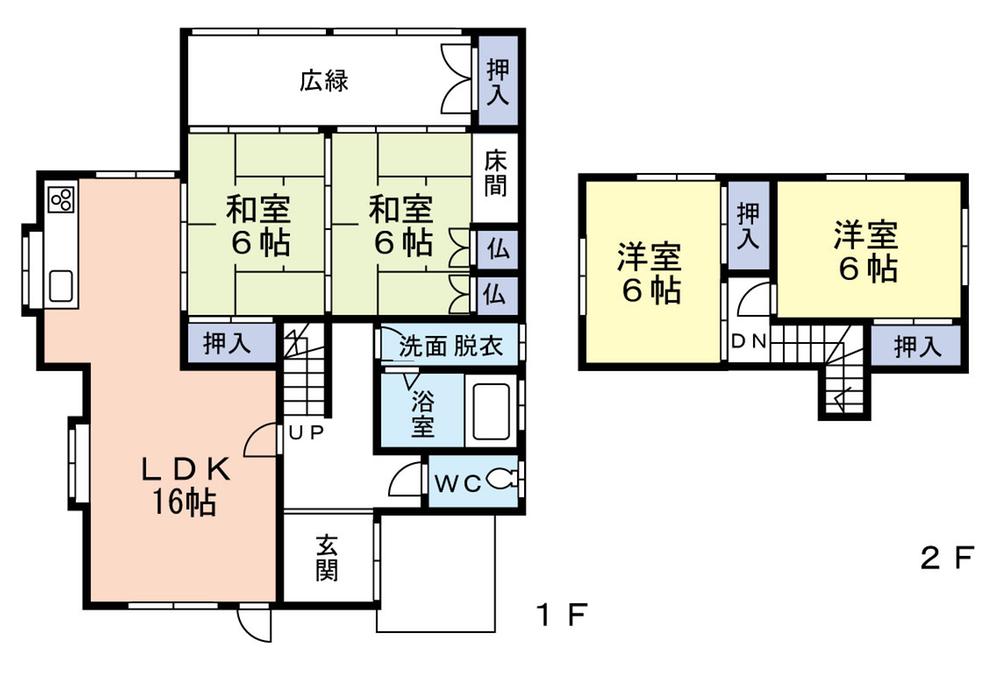 Floor plan. 10.5 million yen, 4LDK, Land area 214.89 sq m , Building area 106.43 sq m system Kitchen ・ It is vanity and new.