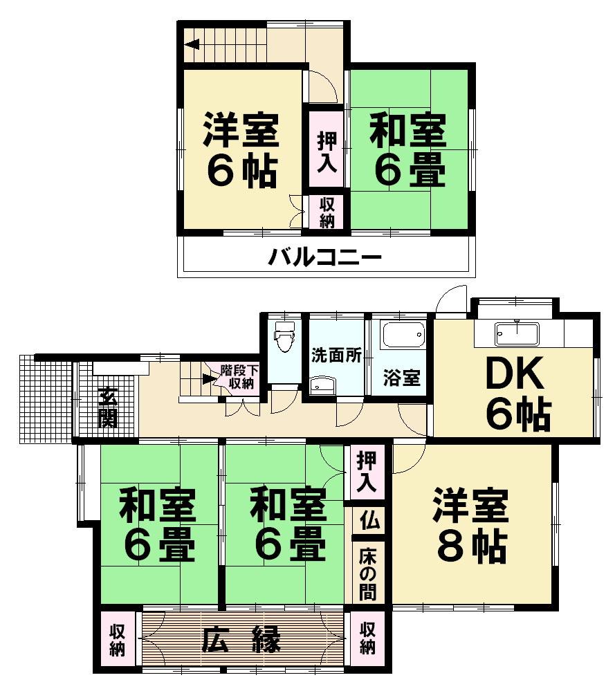 Floor plan. 8.9 million yen, 5DK, Land area 167.92 sq m , Building area 90.45 sq m