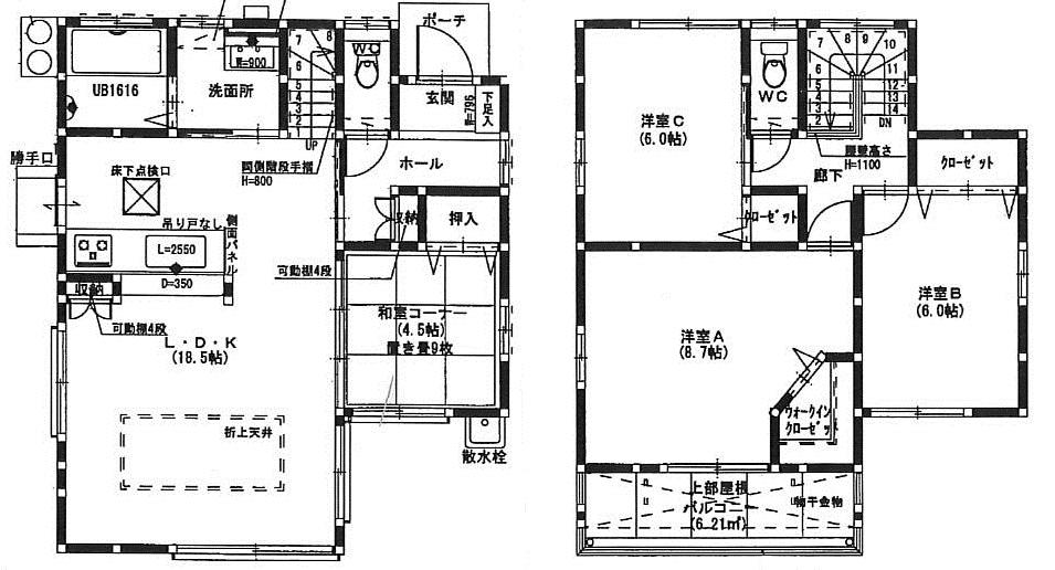 Floor plan. 25,800,000 yen, 4LDK, Land area 150.29 sq m , Building area 102.26 sq m