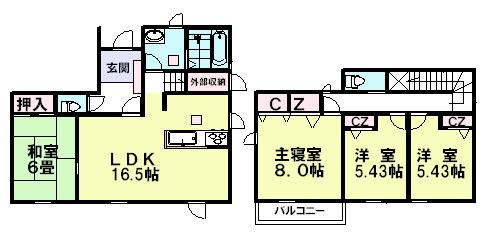 Floor plan. 26,900,000 yen, 4LDK, Land area 202.1 sq m , Building area 100.19 sq m