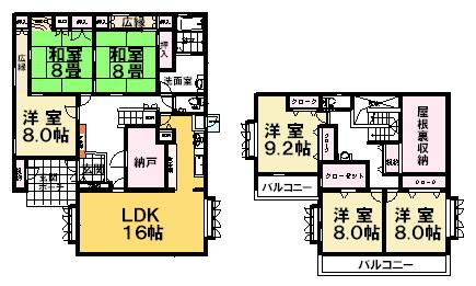 Floor plan. 37,900,000 yen, 6LDK + 2S (storeroom), Land area 375.77 sq m , Building area 196.6 sq m