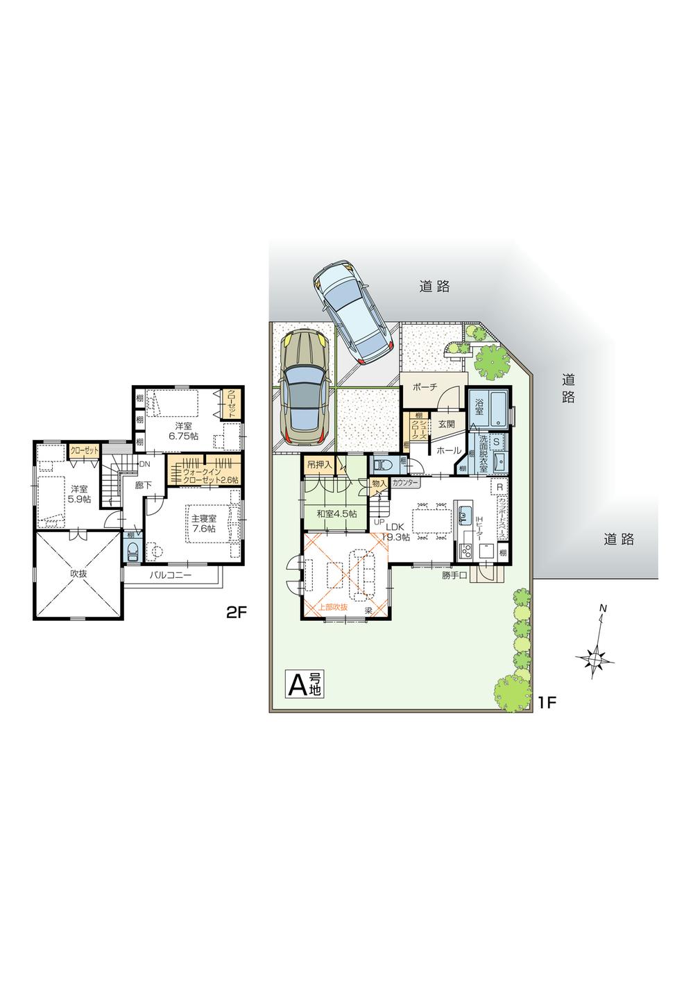 Floor plan. (A Building), Price 29.4 million yen, 4LDK, Land area 169.9 sq m , Building area 106.2 sq m