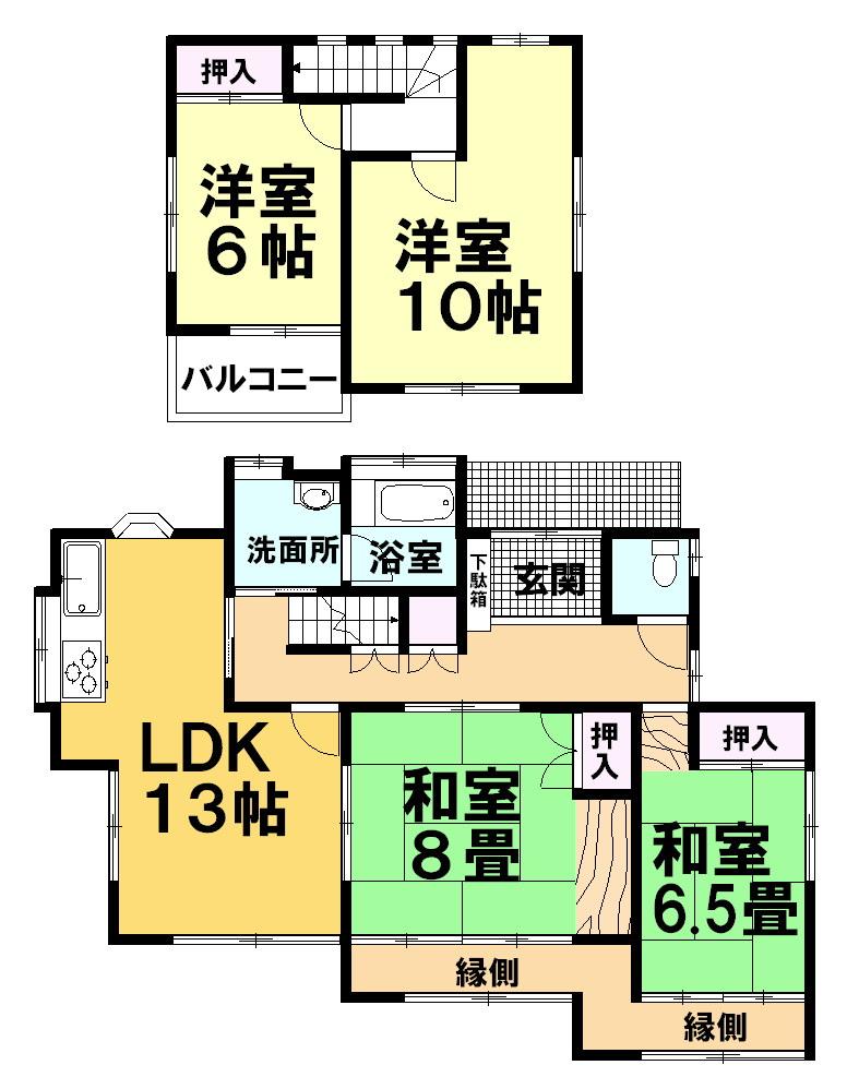 Floor plan. 15.5 million yen, 4LDK, Land area 239.62 sq m , Building area 113.44 sq m