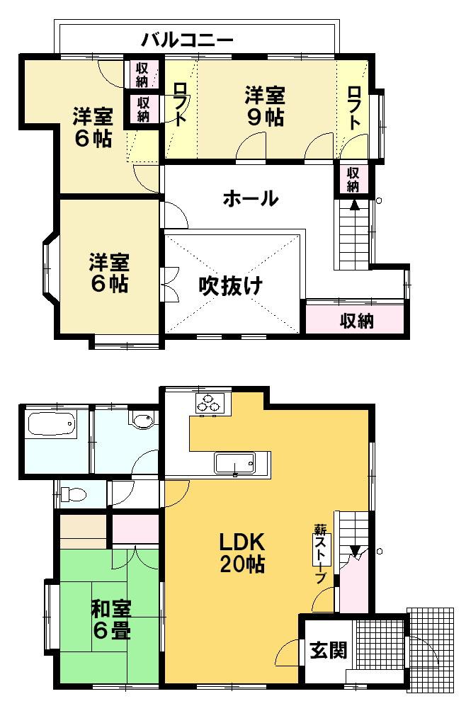 Floor plan. 14.8 million yen, 4LDK, Land area 445.17 sq m , Building area 117.16 sq m