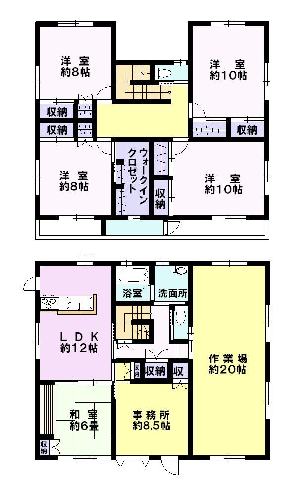 Floor plan. 27,800,000 yen, 7LDK + S (storeroom), Land area 182.63 sq m , Building area 197.09 sq m