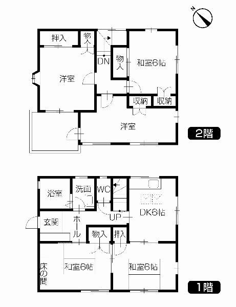 Floor plan. 15.9 million yen, 5DK, Land area 199.54 sq m , Building area 109.8 sq m each room storage space available