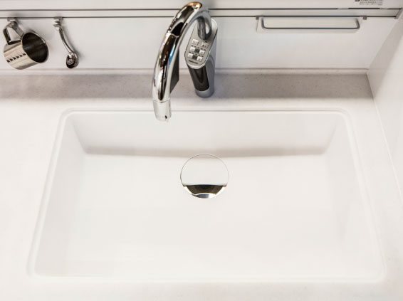 Kitchen.  [Gap-less sink] Gap-free sink of design with the seam there is no sense of unity. Easy to clean because dirt does not enter. And excellent shape to design, It is your easy-to-clean material sink. (Same specifications)