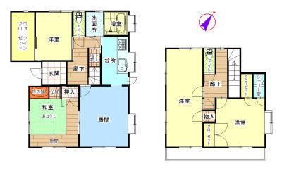 Floor plan. 23.8 million yen, 4LDK + S (storeroom), Land area 191.74 sq m , Building area 134.75 sq m   ■ 5LDK + S can be changed