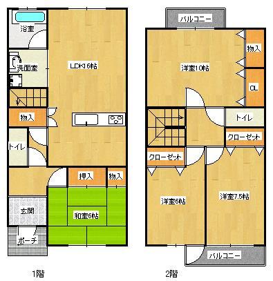 Floor plan. 4LDK, Price 19,800,000 yen, Footprint 112.54 sq m , Balcony area 5 sq m