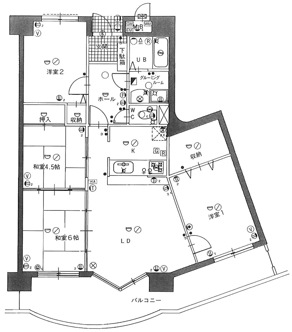 Floor plan. 4LDK, Price 14.5 million yen, Occupied area 87.15 sq m , Balcony area 20.55 sq m