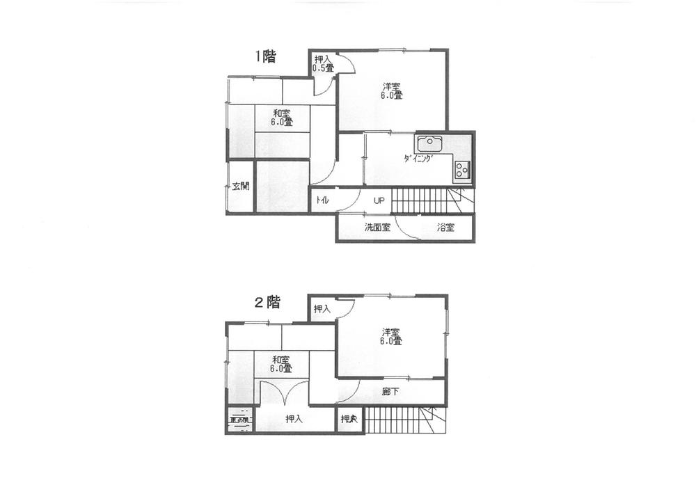 Floor plan. 6 million yen, 4DK, Land area 100.8 sq m , Building area 76.6 sq m