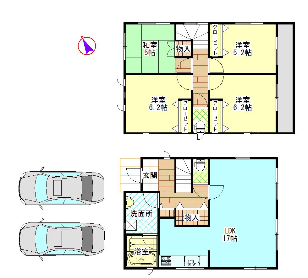 Floor plan. 18,800,000 yen, 4LDK, Land area 144.42 sq m , Building area 93.14 sq m