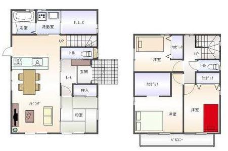 Floor plan. 31 million yen, 4LDK, Land area 186.57 sq m , Building area 103.5 sq m