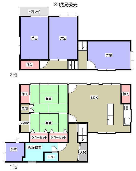 Floor plan. 6.5 million yen, 5LDK, Land area 237.35 sq m , Building area 114.65 sq m