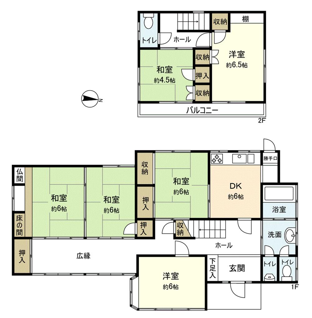 Floor plan. 24,800,000 yen, 6DK, Land area 316 sq m , Building area 142.58 sq m
