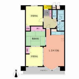 Floor plan. 3LDK, Price 9.8 million yen, Occupied area 64.94 sq m