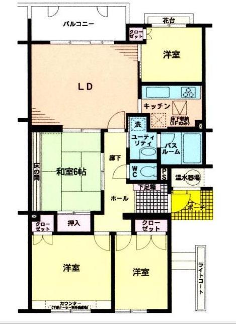 Floor plan. 4LDK, Price 7.9 million yen, Occupied area 79.21 sq m , Balcony area 7.47 sq m