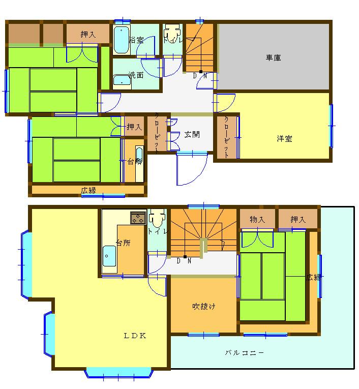 Floor plan. 19,800,000 yen, 4LDK, Land area 212 sq m , Building area 127.43 sq m