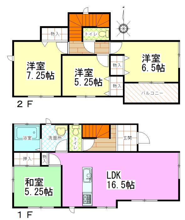 Floor plan. 24,800,000 yen, 4LDK, Land area 133.66 sq m , Building area 95.05 sq m