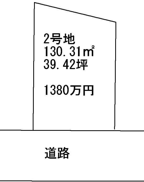 Compartment figure. Land price 11 million yen, Land area 130.31 sq m 2 No. land