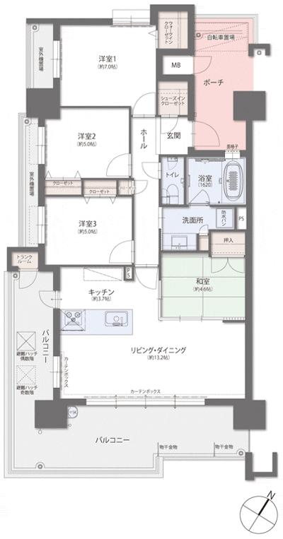Floor: 4LDK, occupied area: 88.46 sq m, Price: 26.7 million yen ~ 30,700,000 yen