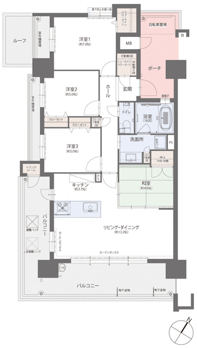 Floor: 4LDK, occupied area: 88.46 sq m, Price: 25.8 million yen