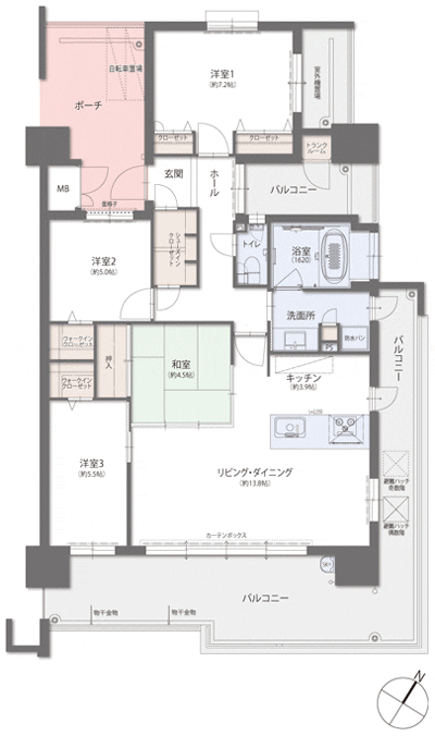 Floor: 4LDK, occupied area: 93.84 sq m, Price: 28,200,000 yen ~ 32,500,000 yen