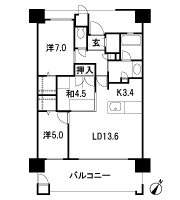Floor: 3LDK, occupied area: 76.75 sq m, Price: 22.1 million yen ~ 26,800,000 yen