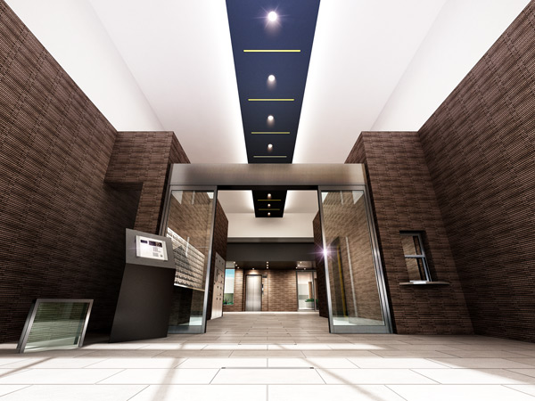 Features of the building.  [Entrance hall] Space with a calm and open, Production soft light is impressive lighting, And, High-quality materials to deepen the flavor in the natural texture. Entrance Hall that every single each other sound is, And at the same time is a warm space to greet the family, There is also a symbol of Yingbin sophisticated space. Each time you advance one step, There is an exciting story. (Rendering)