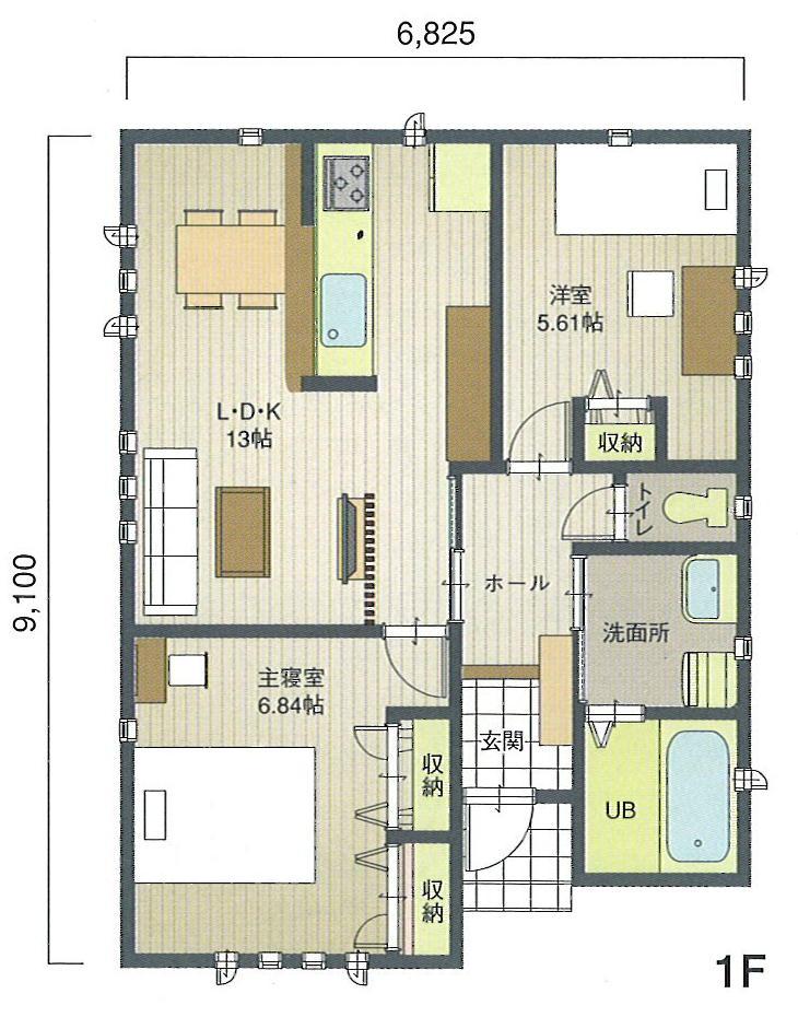Floor plan. 36,580,000 yen, 4LDK, Land area 148.84 sq m , Building area 89.42 sq m 1F Floor Plan Floor plan is, You can freely change.