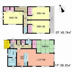 Floor plan. 24,800,000 yen, 4LDK, Land area 142.31 sq m , Building area 93.96 sq m