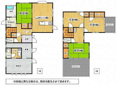 Floor plan. 27,800,000 yen, 4LDK, Land area 217.56 sq m , Building area 217.56 sq m