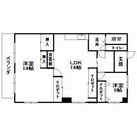 Floor plan. 2LDK, Price 5.5 million yen, Occupied area 76.58 sq m