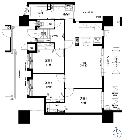 Floor: 3LDK, occupied area: 75.17 sq m, Price: 21,150,000 yen ~ 22.5 million yen