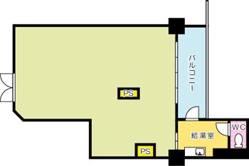 Floor plan. 1K, Price 12.9 million yen, Occupied area 64.93 sq m
