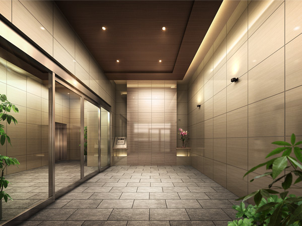 Shared facilities.  [Entrance hall] People who live, That greet gently visitors, Entrance hall. Luxurious moments this Yingbin space refined beauty stand out invites is, It will be a irreplaceable time. (Entrance Hall Rendering)