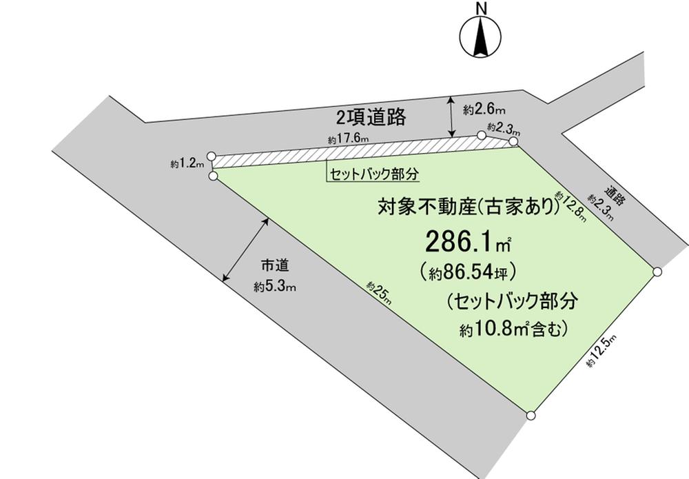 Compartment figure. Land price 23.5 million yen, Land area 286.1 sq m