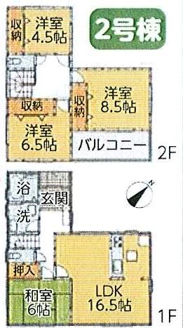 Floor plan. 23,980,000 yen, 4LDK, Land area 160.58 sq m , Building area 105.98 sq m