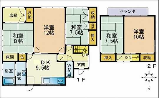 Floor plan. 7.9 million yen, 5DK, Land area 182.51 sq m , Building area 98.2 sq m