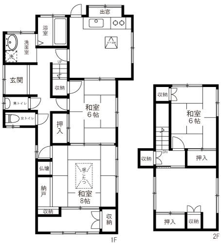Floor plan. 7.8 million yen, 4DK, Land area 270.89 sq m , Building area 98.97 sq m