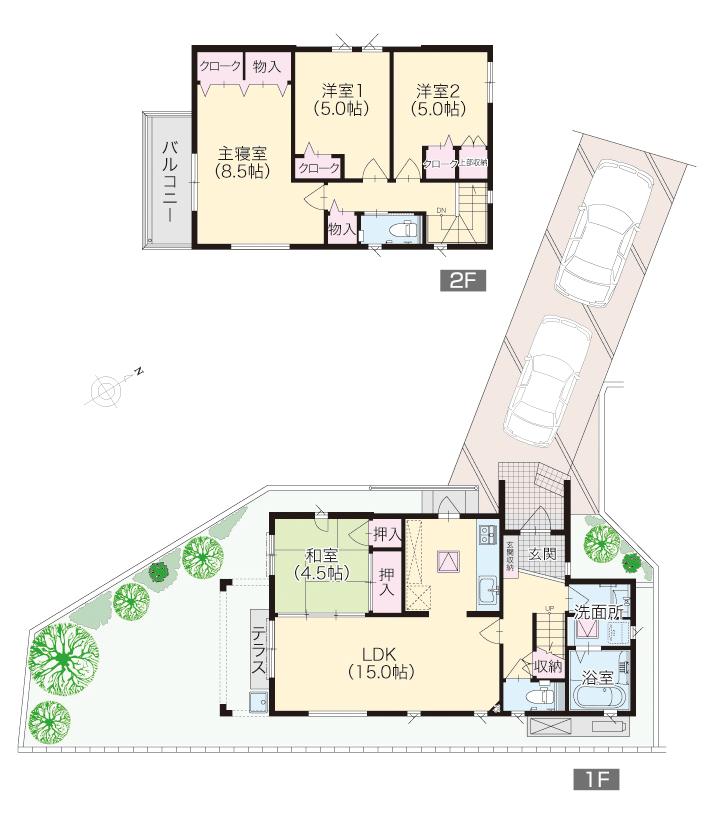 Floor plan. Sunny Villa Kumamoto No. 3 place Model house